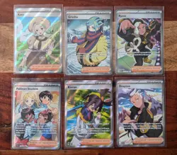 Pokemon TCG: 6 Scarlet & Violet Trainer Card Lot - Full Art - Various Sets - NM+ - Image 1