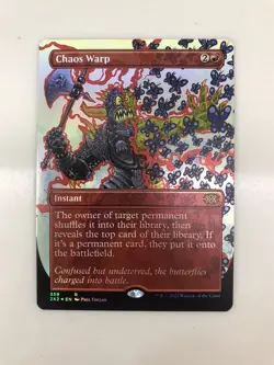 Chaos Warp Foil Extended Borderless MTG Magic the Gathering Card NM Mint 2X2 - Image 1