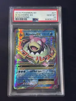 Pokemon M Slowbro EX Ultra Rare Holo Card 27/108 XY Evolutions PSA 10 Gem Mint - Image 1