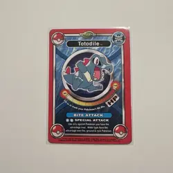 2000 Hasbro Pokemon ThinkChip Battle Stadium Totodile Card - Image 1