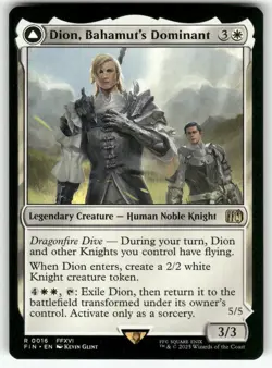 MTG FINAL FANTASY #16 Dion, Bahamut's Dominant RARE NM+ - Image 1