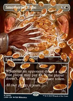 MTG Smothering Tithe - Foil - Borderless, NM-Mint, English Commander Masters - Image 1