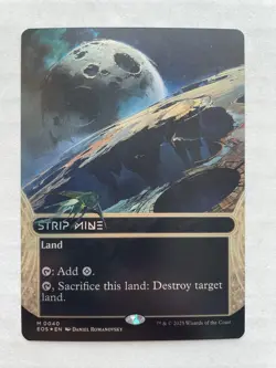 MTG Strip Mine BORDERLESS FOIL 0040 EOS - Image 1