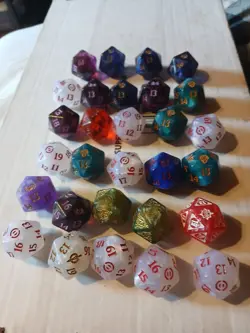 Lot of 29 MTG Spindown - Various Sets - Oversized - MTG D20 Dice - Image 1
