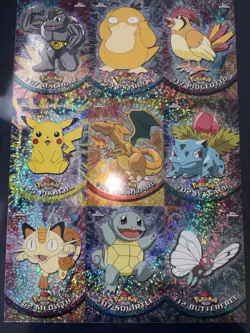 Pokemon 2000 Topps Chrome Sparkle Series 1 Uncut Sheet Exclusive Preview - Image 5