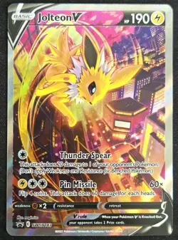 Jolteon v SWSH183 Pokemon TCG Sword & Shield Holo Black Star Promo - Image 1