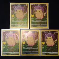 Pikachu Holo 005/025 Pokemon Celebrations Ultra Rare Full Art 5 Card Lot - Image 1