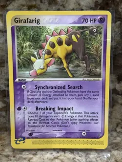 Pokemon TCG Girafarig EX Dragon 16/97 Regular Rare LP - Image 1
