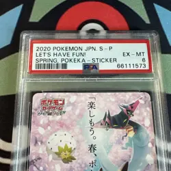 2020 Graded Pokemon Pikachu Let's Have Fun Spring Pokeka Promo Japanese PSA 6 - Image 4
