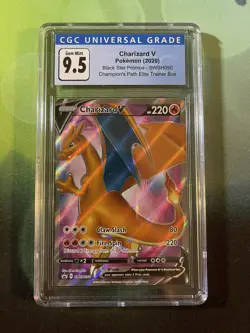 Pokemon - Charizard V SWSH050 Champion’s Path Black Star Promo CGC 9.5 Gem Mint - Image 1