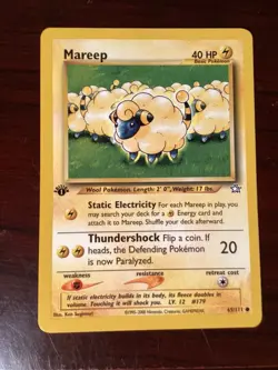 Mareep 65/111 Pokemon Neo Genesis 1st Edition NM/MINT 2000 - Image 1