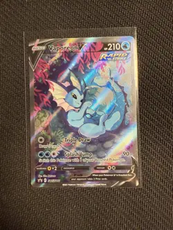 Vaporeon v SWSH181 Pokemon TCG Sword & Shield Holo Black Star Promo NM Condition - Image 1