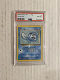 1999 Pokemon Game Poliwag 59/102 PSA 8 Base Set Near Mint/Mint - Image 2
