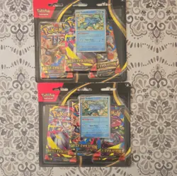 2 Pokemon TCG Mega Evolution 3 Pack Booster Blister Sealed Bundle New 🔥🔥 - Image 1