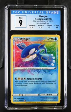CGC 9 Kyogre 021/072 Amazing Rare Pokemon 2021 Shining Fates - Image 1