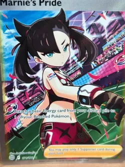 Pokemon Marnie's Pride 171/172 Full Art Supporter Swsh 09 Brilliant Stars Holo - Image 2