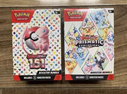 Lot of (2) Pokemon TCG 151 Booster Bundle & Prismatic Evolutions Booster Bundle - Image 1