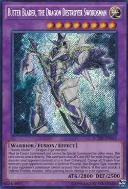 Yugioh! LP Buster Blader, the Dragon Destroyer Swordsman - BOSH-EN045 - Secret R - Image 1