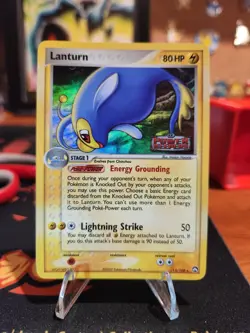 Lanturn 15/108 EX Power Keepers Reverse Holo Stamped Pokemon Card NM - Image 1