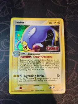 Lanturn 15/108 EX Power Keepers Reverse Holo Stamped Pokemon Card NM - Image 2