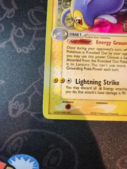 Lanturn 15/108 EX Power Keepers Reverse Holo Stamped Pokemon Card NM - Image 4