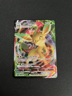 Pokemon TCG Leafeon VMAX Evolving Skies Holo Ultra Rare Card Full Art 008/203 - Image 1