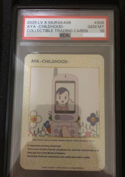 PSA 10 Louis Vuitton x Takashi Murakami AYA CHILDHOOD Trading Card 006 Japanese - Image 1