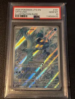 Pokemon TCG Articuno IR 161/159 Journey Together English Card, PSA 10 - Image 1