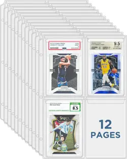 Graded Card Sleeves, PSA Slab Binder Pages for Storage & Clear - Image 1