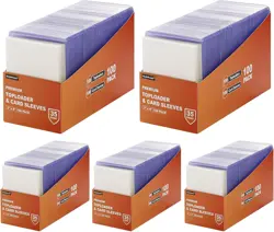 1000 Card Sleeves Top Loaders for Cards, 500 Toploaders + 500 Penny - Image 1