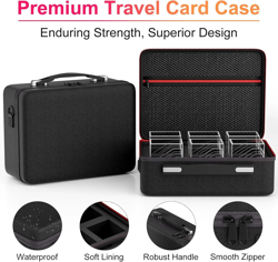 Card Deck Box with Portable Case, 6 Pack Clear Commander Deck Box with 6 Divider - Image 4