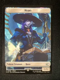 Mtg. Hero #0006 / Treasure Double-Sided Token. Foil. Final Fantasy. Nm - Image 1