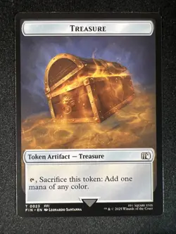 Mtg. Hero #0006 / Treasure Double-Sided Token. Foil. Final Fantasy. Nm - Image 2