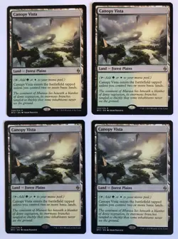 Canopy Vista X4 LP Battle for Zendikar MTG Magic The Gathering Playset EDH - Image 1