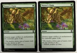 Nature's Claim X2 LP Eternal Masters MTG Wizards Magic the Gathering - Image 1
