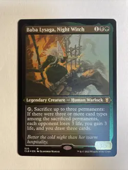 1x Mtg Baldur's Gate Baba Lysaga, Night Witch Etched Foil NM/M - Image 1