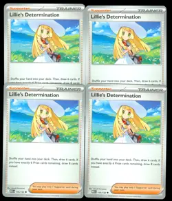 Pokemon LILLIE'S DETERMINATION 119/132 - Mega Evolution - - MINT 4X - Image 1