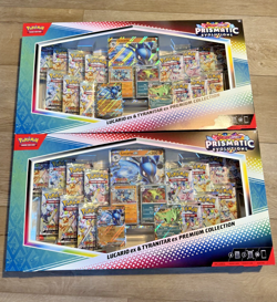 Pokemon Prismatic Evolutions Lucario EX and Tyranitar EX Premium Collection X2 - Image 1