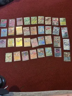 Pokemon Bundle - 38 EX/V/VMAX Cards from Various Sets. Mix of sets NM - Image 1