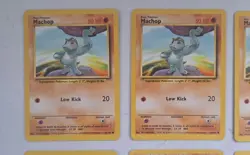 6 LOT Pokemon x4 MACHOP & x2 MACHOKE 1st Edition # 52/102 ~ 34/102 Mint MT VTG - Image 2
