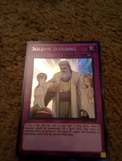Yugioh! Solemn Scolding - Secret Rare - MP15-EN186 - 1st Edition - Image 1