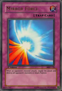 Yugioh Mirror Force MRD-E138 Ultra Rare 1st Edition - Image 1