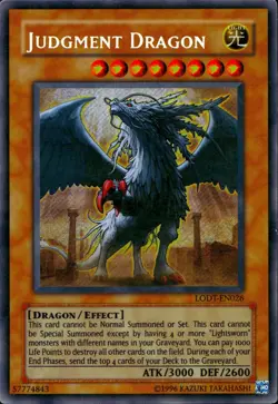 Yugioh Judgment Dragon Original Print LODT-EN026 Secret Rare - Image 1