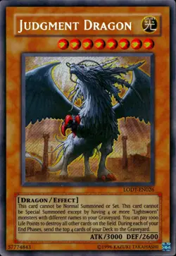 Yugioh Judgment Dragon Original Print LODT-EN026 Secret Rare - Image 3