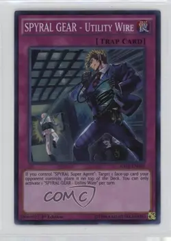 Super Rare - SPYRAL GEAR Utility Wire 1st Ed. YuGiOh Raging Tempest #RATE-EN088 - Image 1