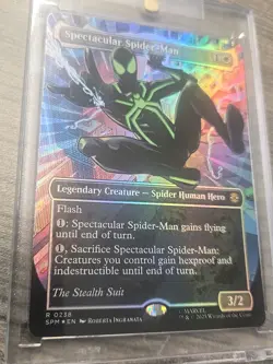 Spectacular Spider-man MTG Boelrderless Texured Foil 0238 Amazing!!! - Image 1