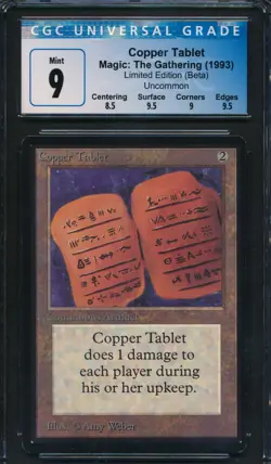 Beta Copper Tablet CGC 9 Graded Magic MTG (0041) -magicgraders- - Image 1