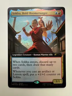 Sokka Bold Boomeranger (Extended Art) Foil MagicCon Atlanta Exclusive MTG Avatar - Image 1