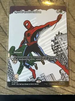 MTG Heroic Intervention 34 Mythic Borderless Marvel Universe Spider-Man - Image 1