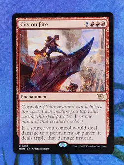 1x City on Fire, NM, March of the Machine (MOM), Magic: the Gathering, MtG - Image 1